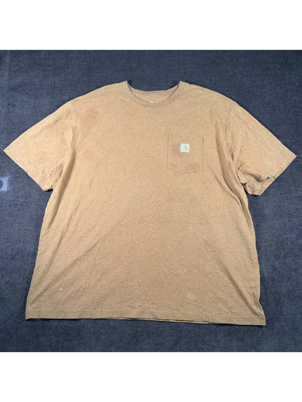 Carhartt Men's Brown Pocket T-Shirt with Logo Patch, 3XL